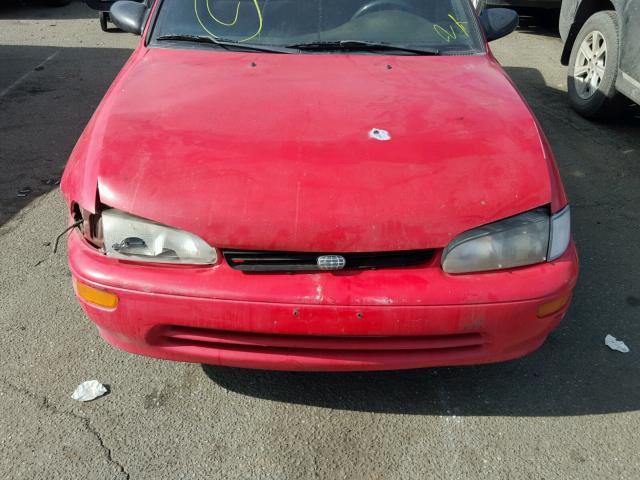 1Y1SK526XTZ066715 - 1996 GEO PRIZM BASE RED photo 9