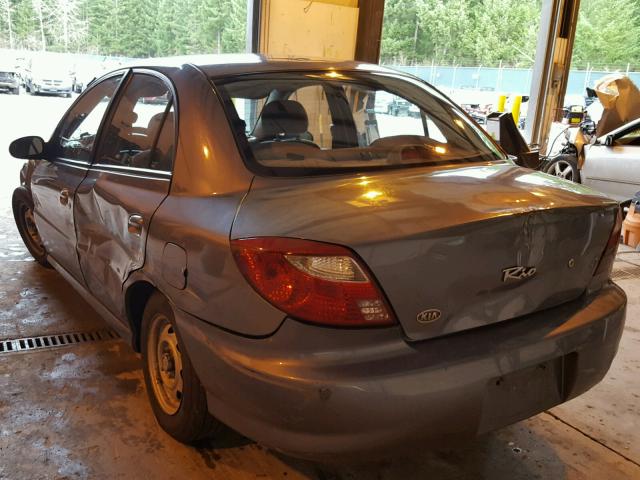 KNADC123516050961 - 2001 KIA RIO BLUE photo 3