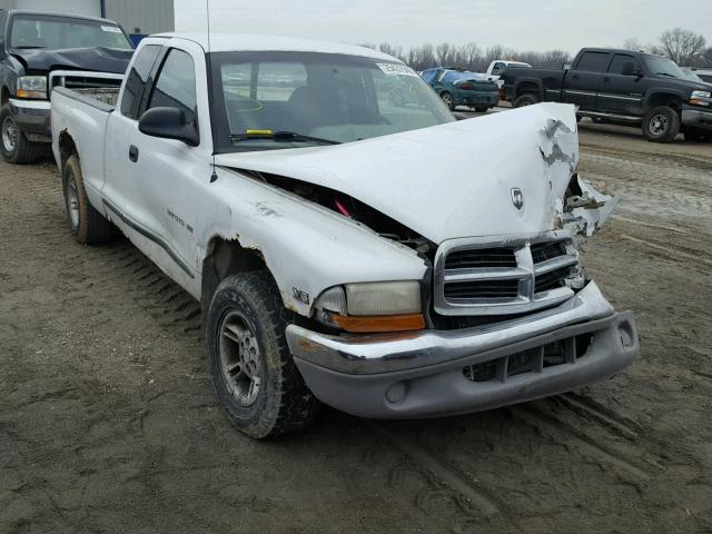 1B7GL22X8XS307295 - 1999 DODGE DAKOTA WHITE photo 1