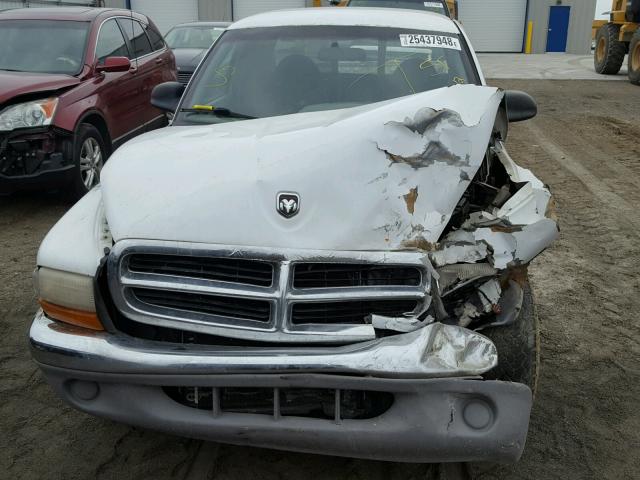 1B7GL22X8XS307295 - 1999 DODGE DAKOTA WHITE photo 7