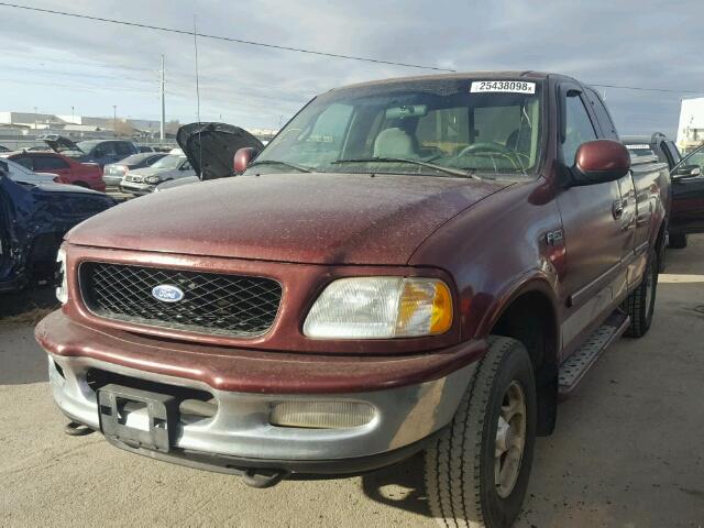 1FTDX18W3VKD36362 - 1997 FORD F150 BURGUNDY photo 2