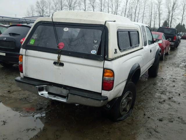 5TEWM72N83Z182907 - 2003 TOYOTA TACOMA XTR WHITE photo 4