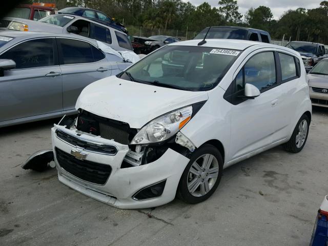 KL8CD6S96EC543500 - 2014 CHEVROLET SPARK 1LT WHITE photo 2