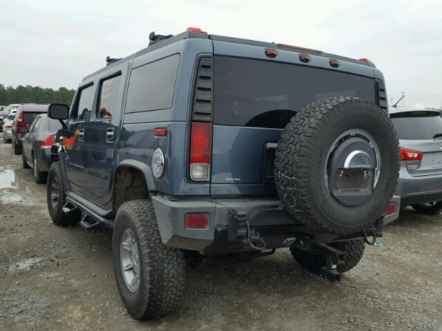 5GRGN23U65H126137 - 2005 HUMMER H2 BLUE photo 3