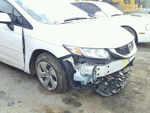 2HGFB2F54DH531935 - 2013 HONDA CIVIC LX WHITE photo 9