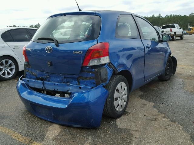 JTDJT4K35A5296454 - 2010 TOYOTA YARIS BLUE photo 4