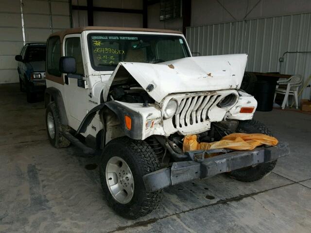 1J4FA29P82P726485 - 2002 JEEP WRANGLER / WHITE photo 1