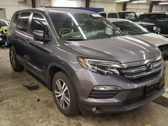 5FNYF6H55HB048143 - 2017 HONDA PILOT EXL GRAY photo 1