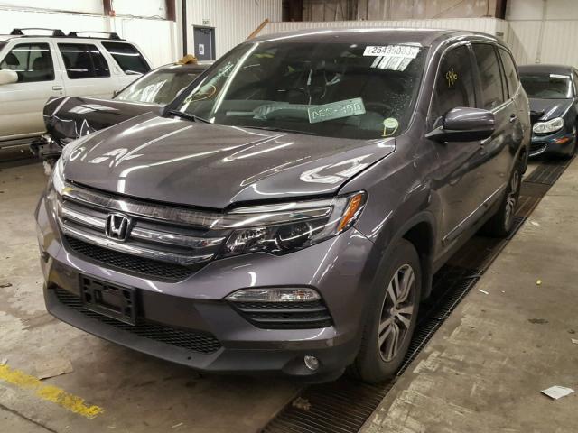 5FNYF6H55HB048143 - 2017 HONDA PILOT EXL GRAY photo 2