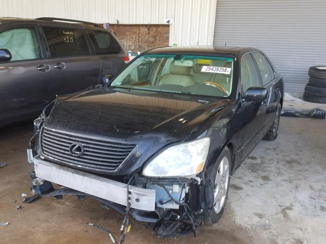 JTHBN36F040125740 - 2004 LEXUS LS 430 BLACK photo 2