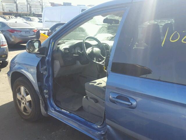 1D4GP45R07B239011 - 2007 DODGE CARAVAN SX BLUE photo 9