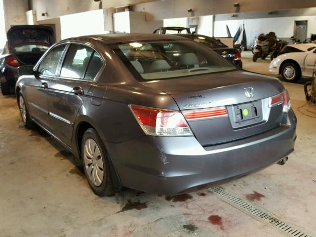 1HGCP2F34BA045284 - 2011 HONDA ACCORD LX GRAY photo 3