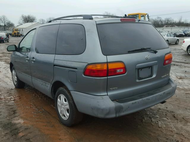 4T3ZF13C5YU199765 - 2000 TOYOTA SIENNA LE TEAL photo 3