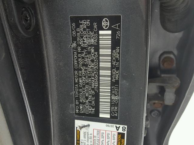 JTNBB46K373023764 - 2007 TOYOTA CAMRY NEW GRAY photo 10