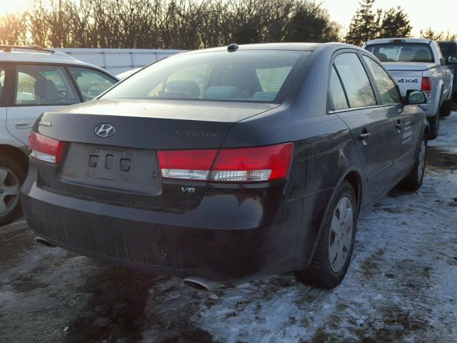 5NPET46F28H328406 - 2008 HYUNDAI SONATA GLS BLACK photo 4