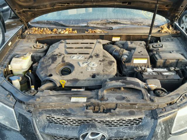 5NPET46F28H328406 - 2008 HYUNDAI SONATA GLS BLACK photo 7