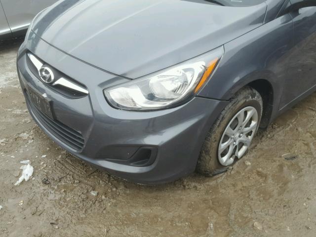 KMHCT4AE2CU201154 - 2012 HYUNDAI ACCENT GLS CHARCOAL photo 9