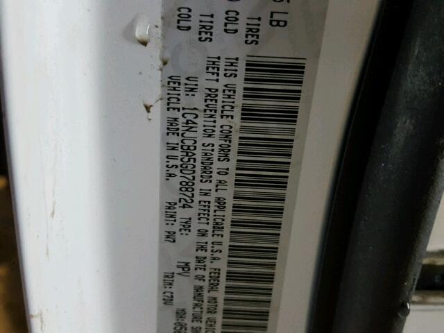 1C4NJCBA5GD788724 - 2016 JEEP COMPASS SP თეთრი ფოტო 10