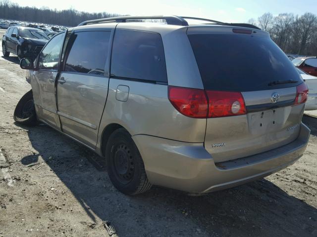 5TDZK23CX8S222489 - 2008 TOYOTA SIENNA CE BEIGE photo 3