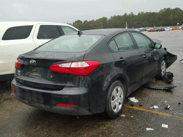 KNAFK4A65F5318123 - 2015 KIA FORTE LX BLACK photo 4