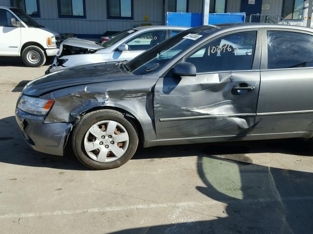 5NPET46F19H465385 - 2009 HYUNDAI SONATA GLS GRAY photo 9