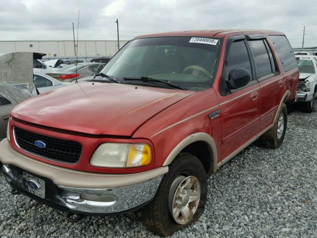 1FMFU18L0VLB86904 - 1997 FORD EXPEDITION MAROON photo 2