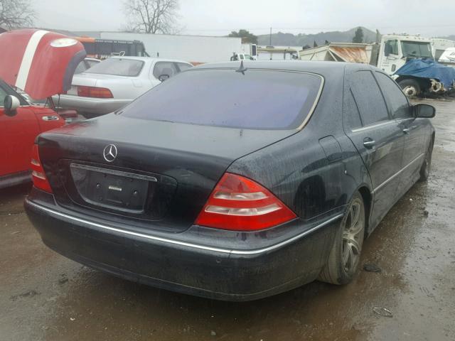 WDBNG75J81A146748 - 2001 MERCEDES-BENZ S 500 BLACK photo 4