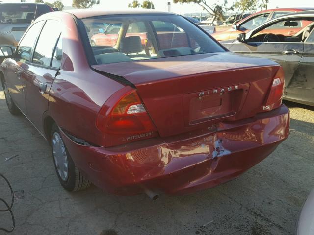 JA3AY26C21U039272 - 2001 MITSUBISHI MIRAGE ES RED photo 3