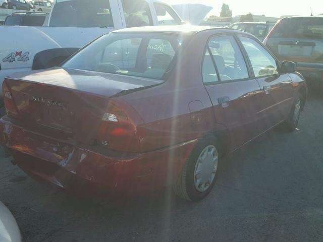 JA3AY26C21U039272 - 2001 MITSUBISHI MIRAGE ES RED photo 4