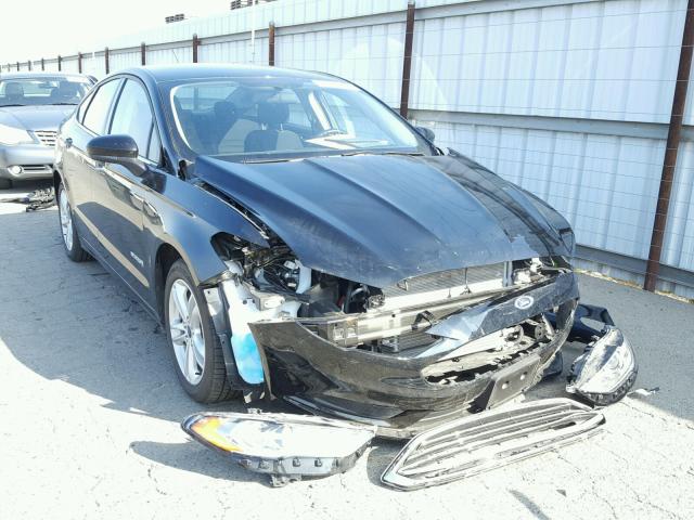 3FA6P0LU2JR115548 - 2018 FORD FUSION SE BLACK photo 1