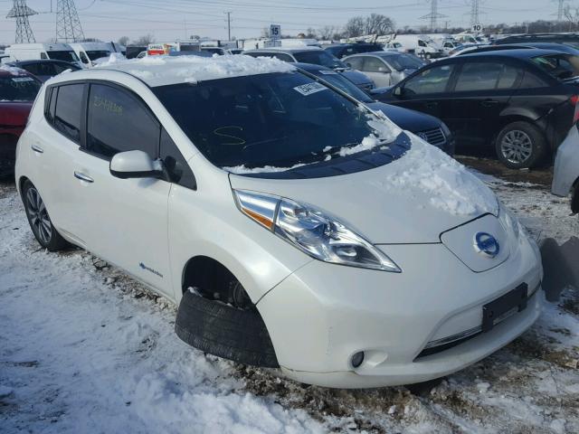 1N4AZ0CP1DC419696 - 2013 NISSAN LEAF S WHITE photo 1