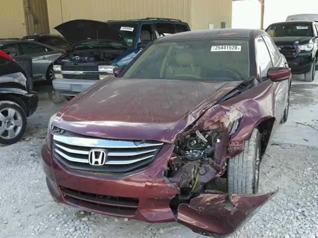 1HGCP2F48CA042530 - 2012 HONDA ACCORD LXP BURGUNDY photo 2