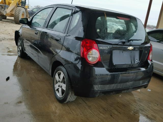 KL1TD6DE7BB137347 - 2011 CHEVROLET AVEO LS 黑色 照片 3