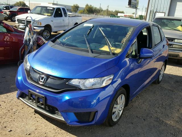 3HGGK5H54HM705156 - 2017 HONDA FIT LX BLUE photo 2