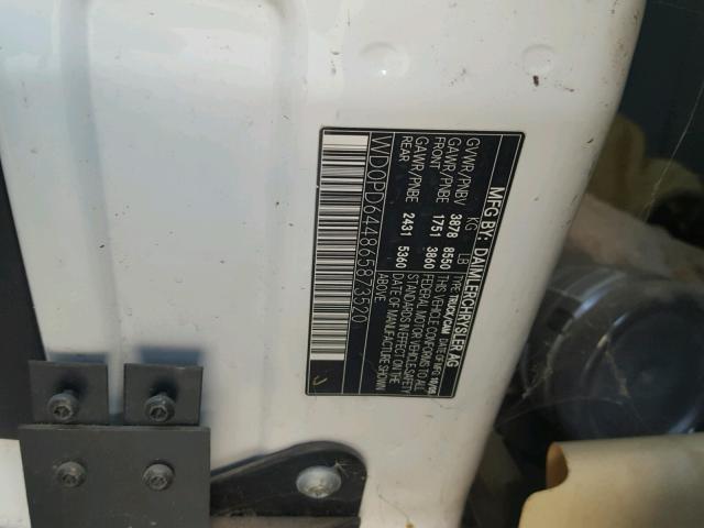 WD0PD644865873520 - 2006 DODGE SPRINTER 2 WHITE photo 10