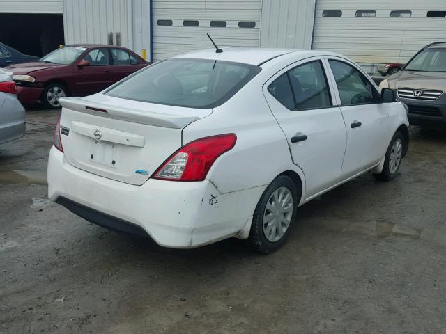 3N1CN7AP2FL957957 - 2015 NISSAN VERSA S WHITE photo 4