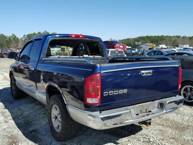 1D7HA18N92S654465 - 2002 DODGE RAM 1500 BLUE photo 3