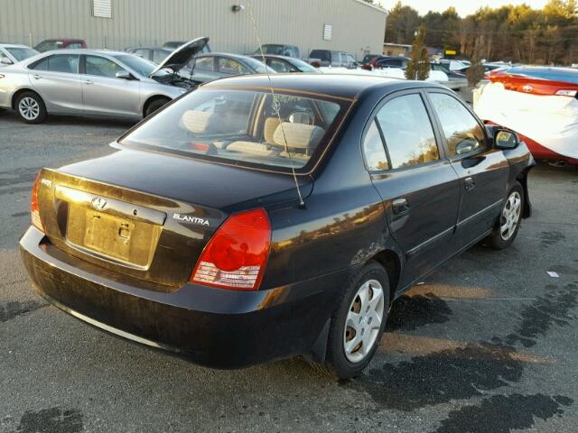 KMHDN46D86U326887 - 2006 HYUNDAI ELANTRA GL BLACK photo 4