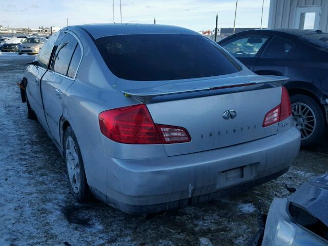 JNKCV51E53M323512 - 2003 INFINITI G35 SILVER photo 3