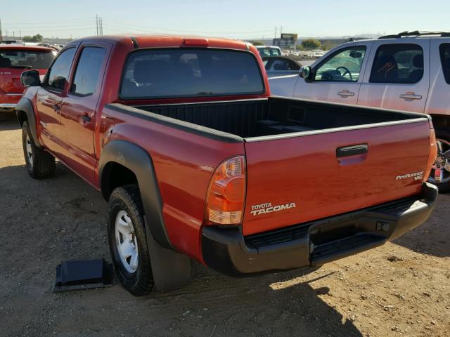 5TEJU62N57Z435224 - 2007 TOYOTA TACOMA DOU RED photo 3