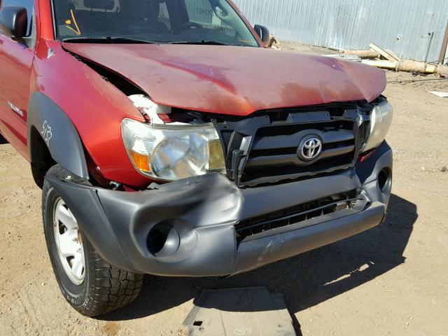 5TEJU62N57Z435224 - 2007 TOYOTA TACOMA DOU RED photo 9