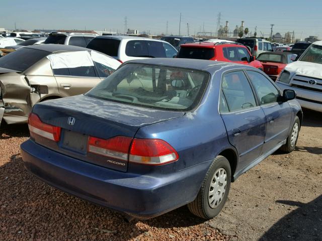 1HGCF86652A134118 - 2002 HONDA ACCORD VAL BLUE photo 4