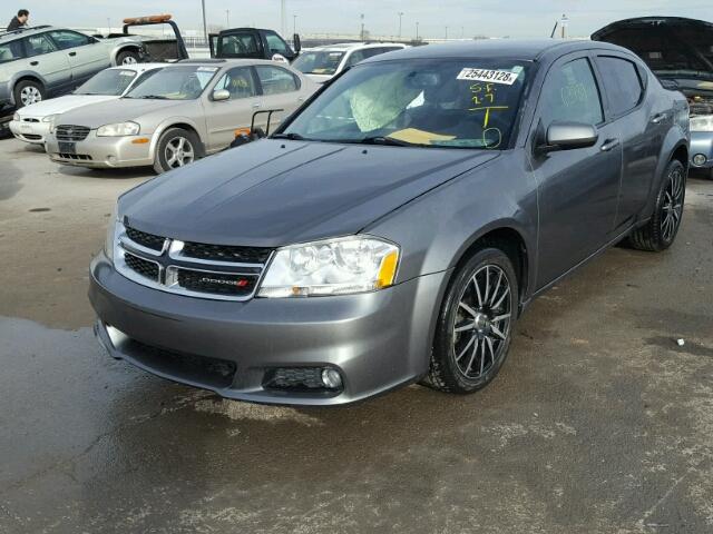 1C3CDZEG2CN281046 - 2012 DODGE AVENGER SX GRAY photo 2