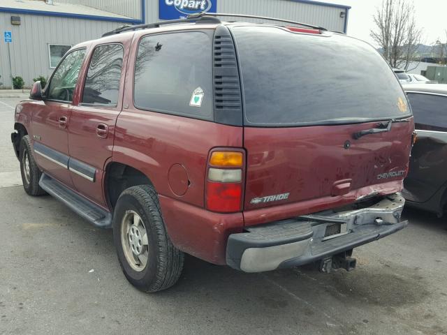 1GNEK13TX1R172682 - 2001 CHEVROLET TAHOE K150 RED photo 3