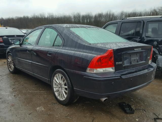 YV1RS592X72626361 - 2007 VOLVO S60 2.5T BLUE photo 3