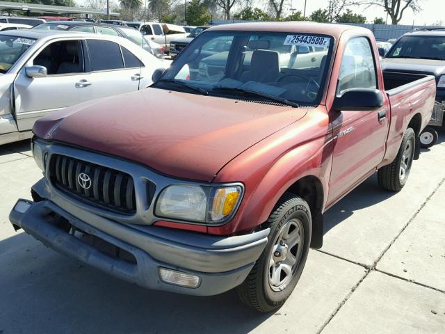 5TENL42N63Z268133 - 2003 TOYOTA TACOMA ORANGE photo 2