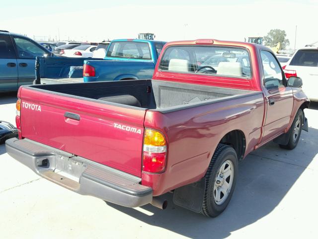 5TENL42N63Z268133 - 2003 TOYOTA TACOMA ORANGE photo 4