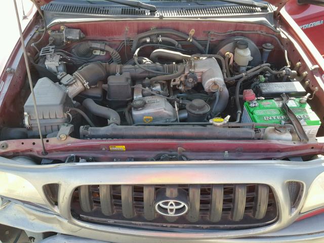 5TENL42N63Z268133 - 2003 TOYOTA TACOMA ORANGE photo 7