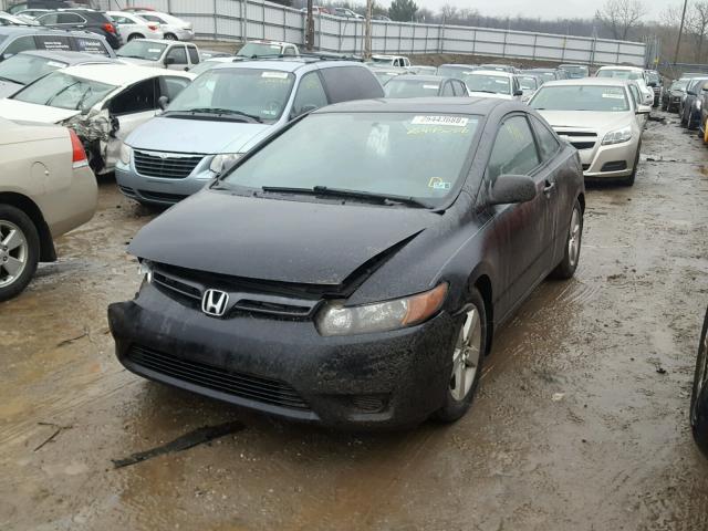 2HGFG11867H536524 - 2007 HONDA CIVIC EX BLACK photo 2