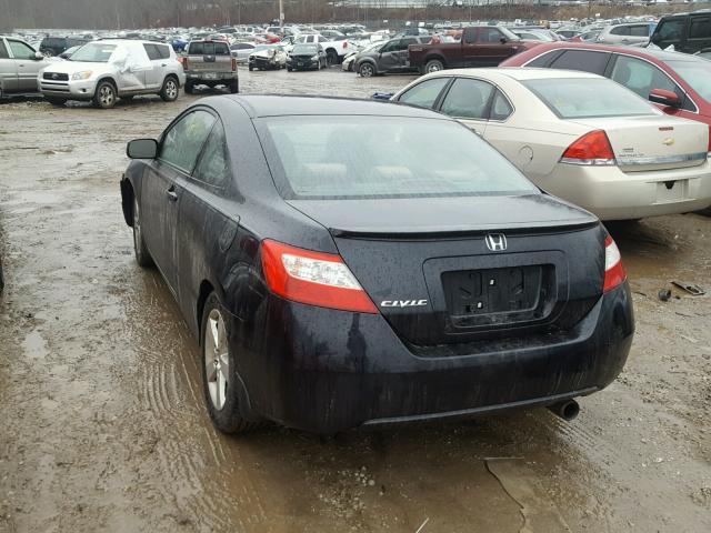 2HGFG11867H536524 - 2007 HONDA CIVIC EX BLACK photo 3